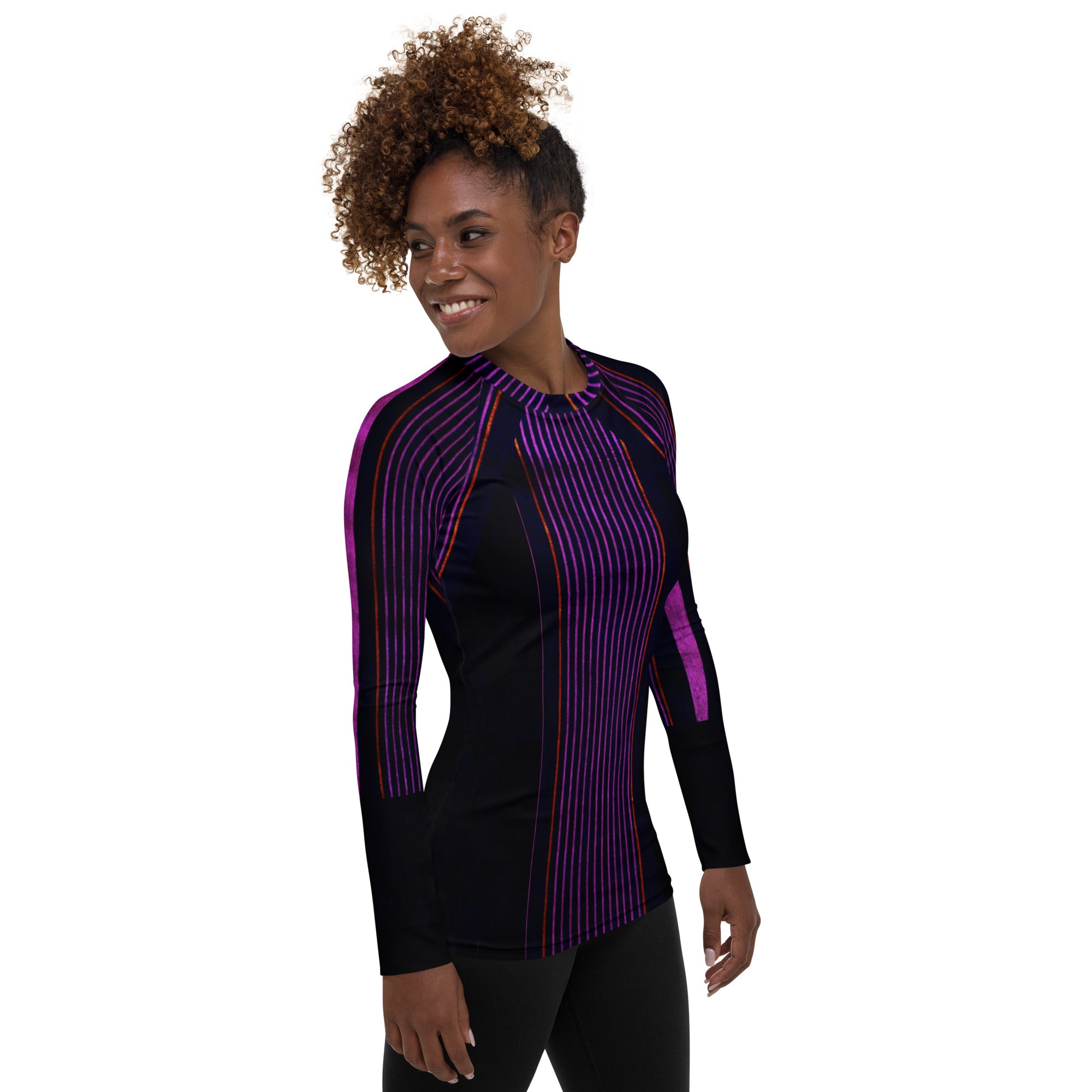 Women's Long-sleeved Gym Top. Dancer or Runner top. Surfer's Rashguard. Cool Streetwear Fashion Top. Peppermint by WickedYo